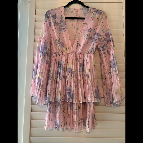 Classy Easter water colour pleated Dress - Picture 11 of 12